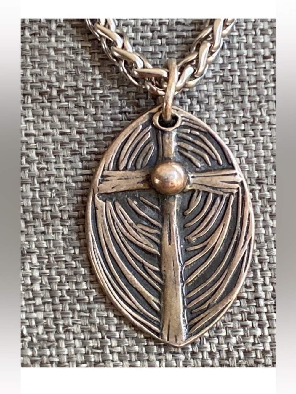 Sterling Silver Cross Pendant Necklace -